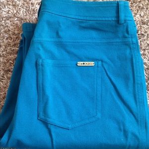 ST. JOHN YELLOW LABEL turquoise color pants size 8
